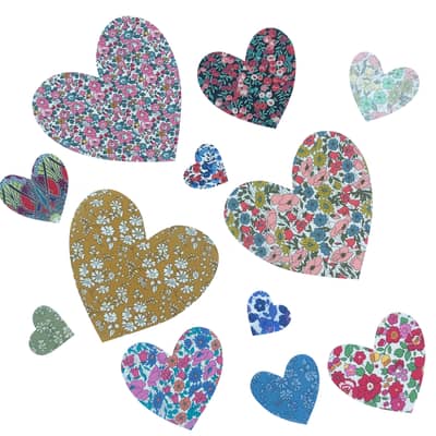 Liberty Print Applique hearts
