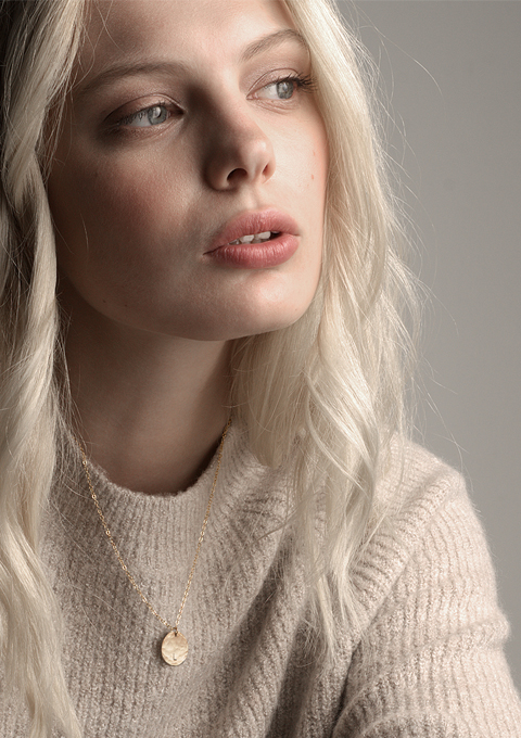 Minetta Hammered Disc Necklace