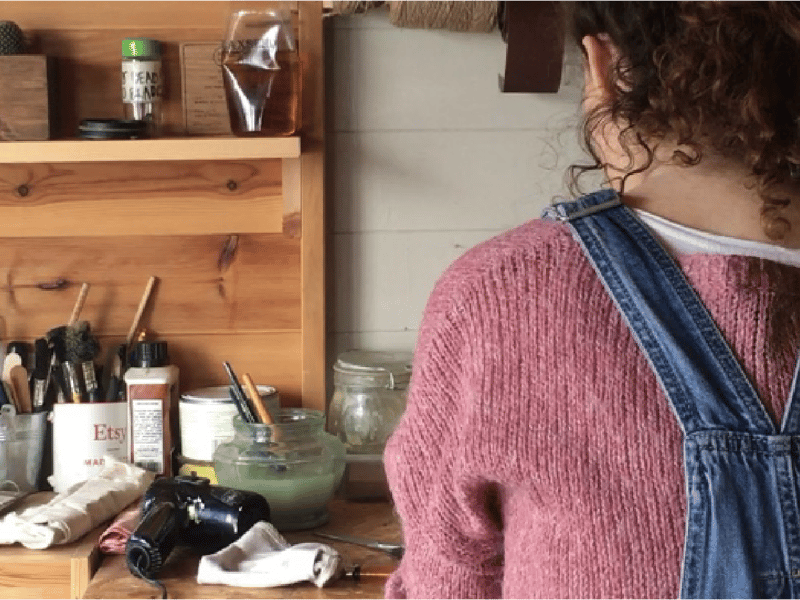 Devon woodworker at work