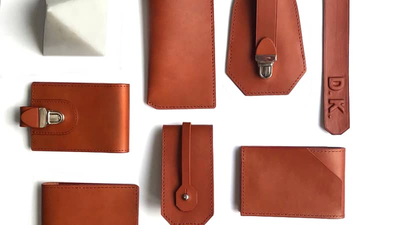 Tan Leather Accessories Range