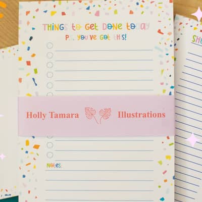 One of Holly Tamara Illustrations motivational notepads