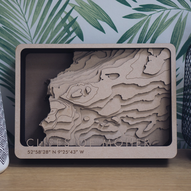 Topographic Wood Map
