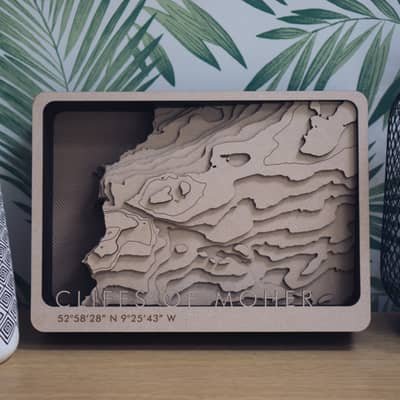 Topographic Wood Map