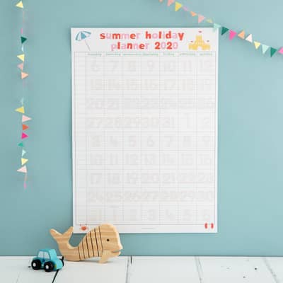 summer holiday wall planner