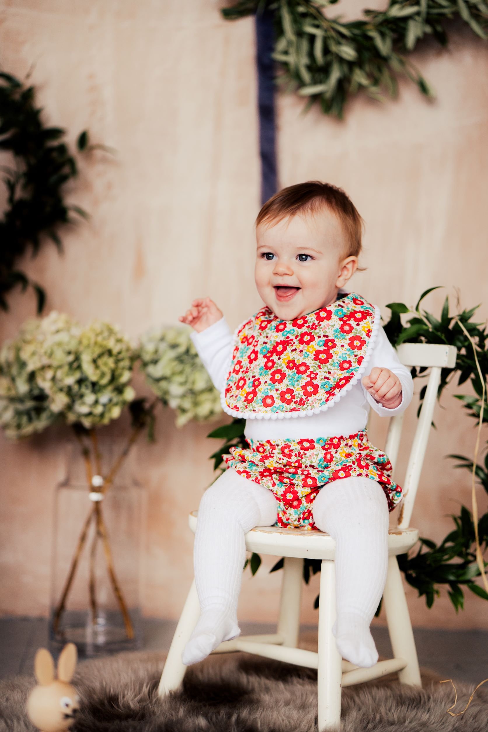 Pink floral dress and bloomers 