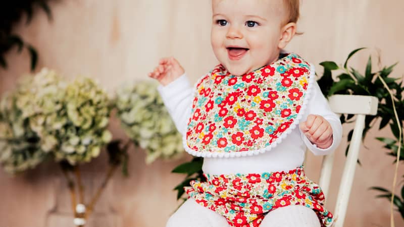 Pink floral dress and bloomers