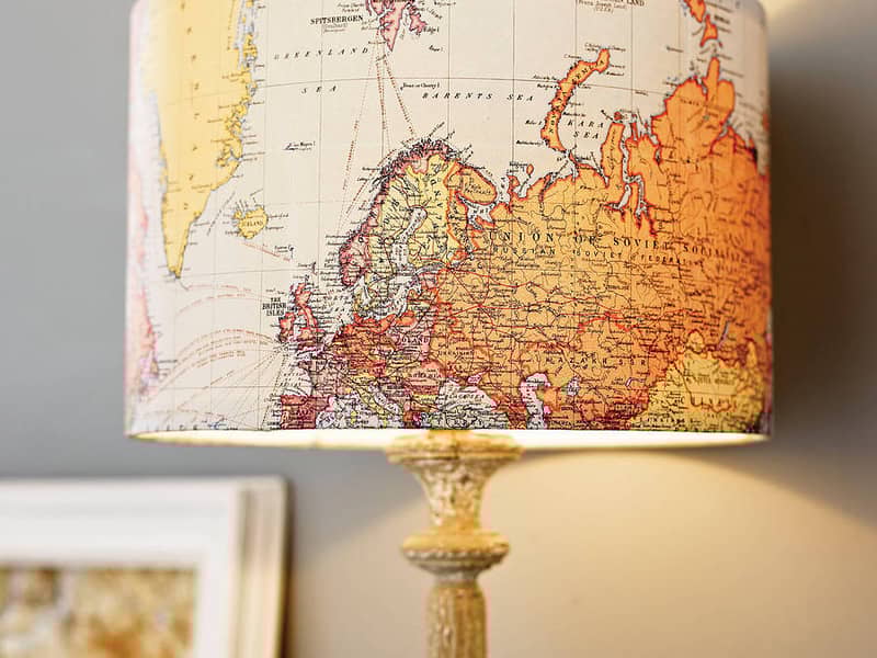 My best seller! The Vintage Map Lampshade