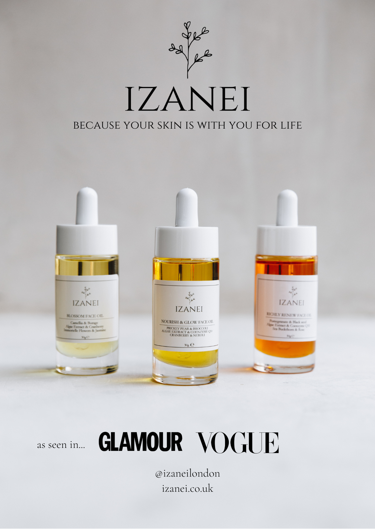 vogue, glamour, tatler, face oils, skincare