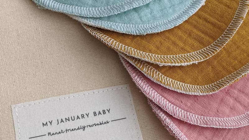 Organic muslin breast pads