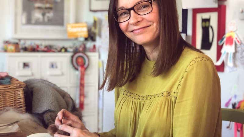 Katie Bergin in her happy place