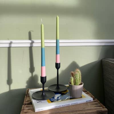 Triple Stripe Candle