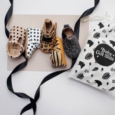 leather baby booties trainers