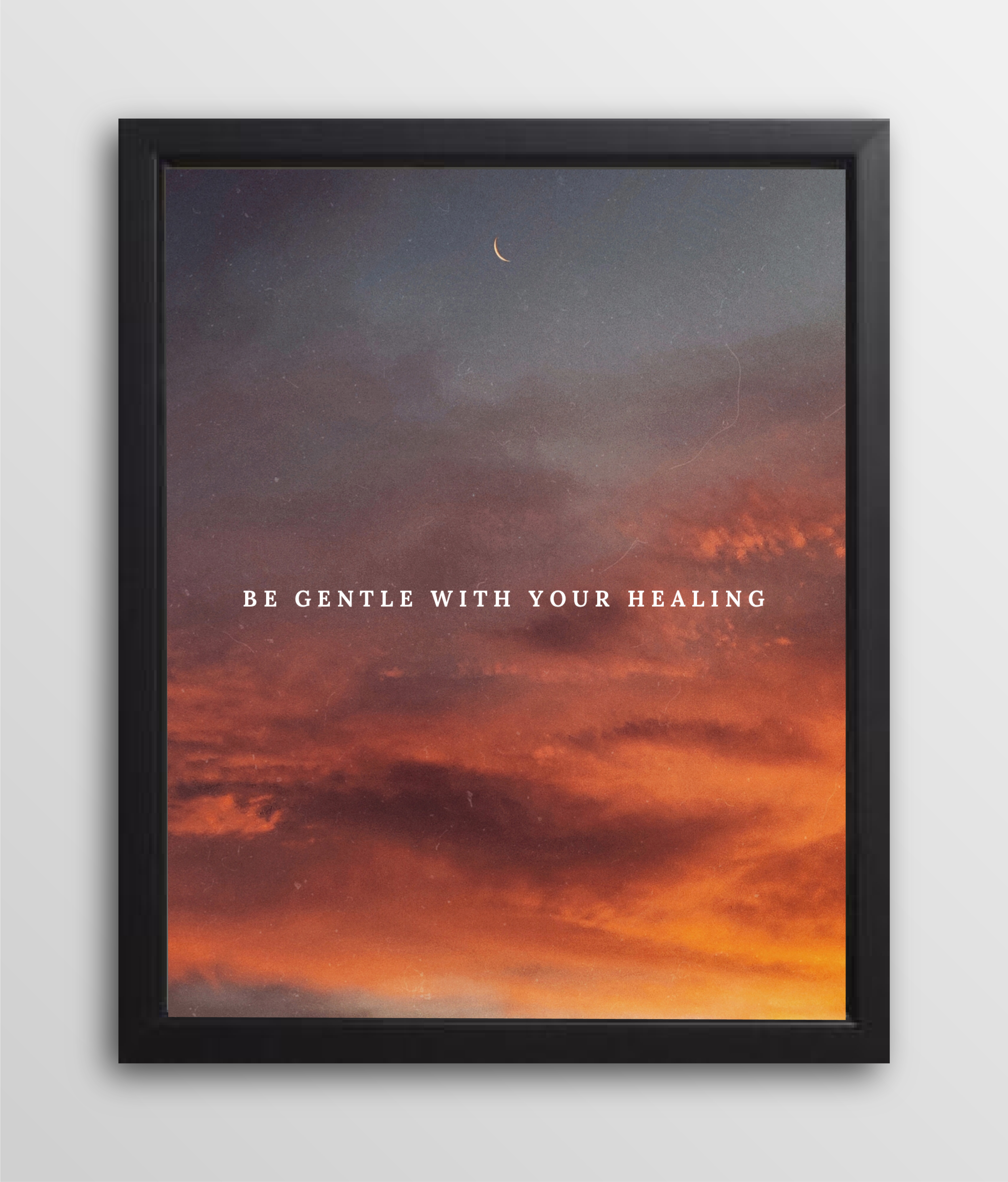 Sunset background inspirational typography print