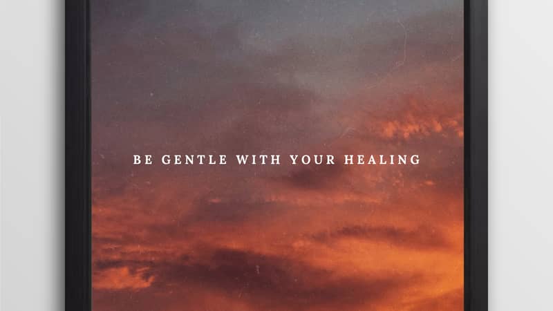 Sunset background inspirational typography print