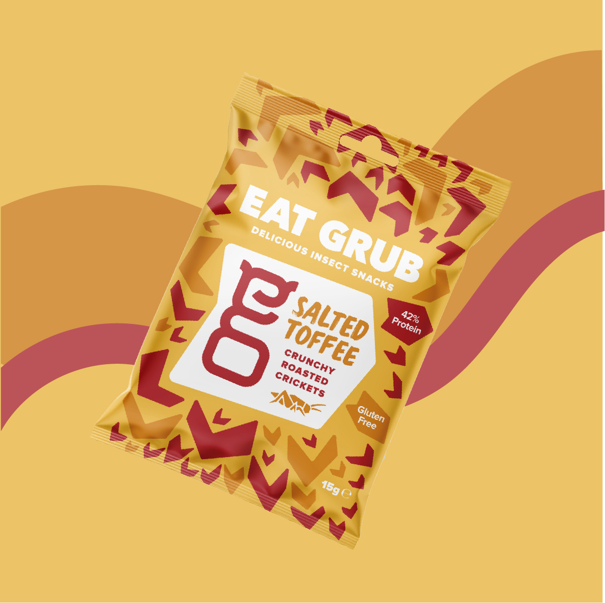 Crunchy Roasted Crickets, edible insects, edible insect snacks, bar snack, cricket snacks, salted toffee, sweet snack, sustainable snacks