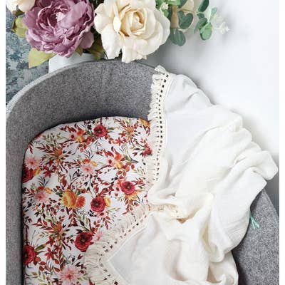 Autumn flower fitted sheet