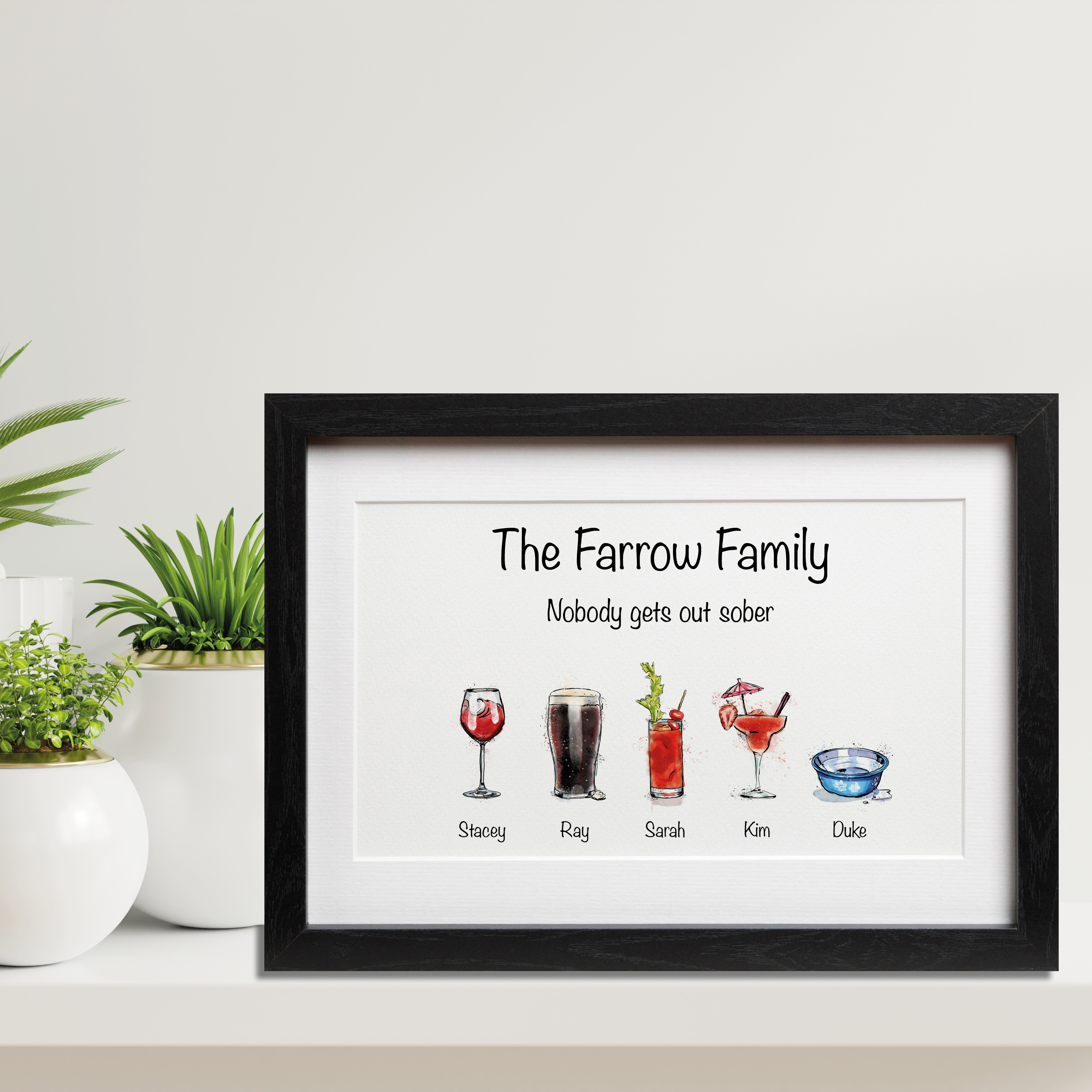 Family of drinks print