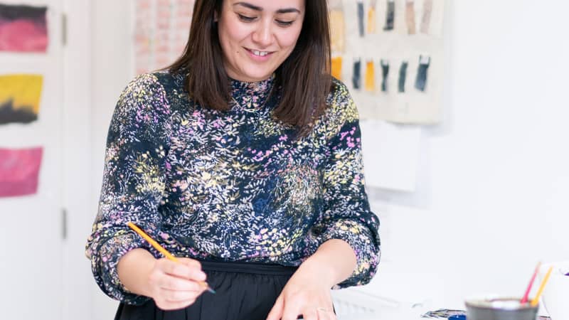 Samantha Foley in Art Studio