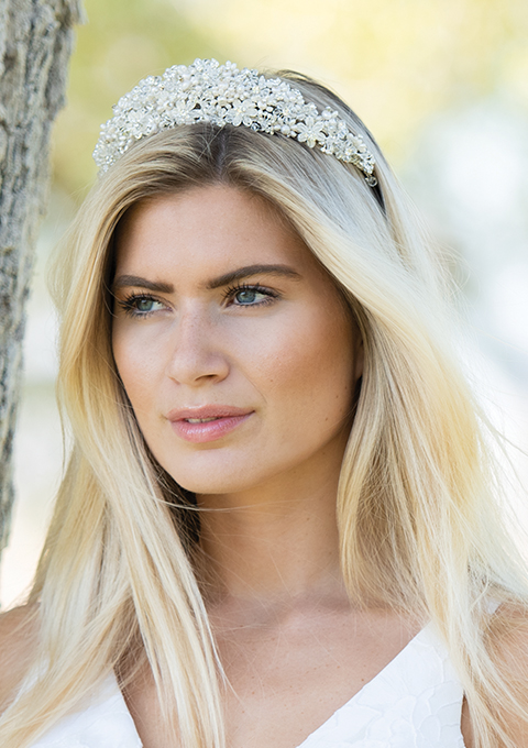 Ivory & co crystal and pearl tiara