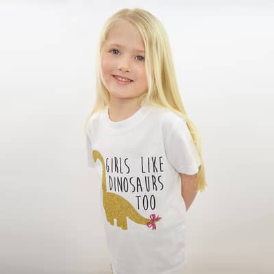Our Girls Like Dinosaurs Too Tee