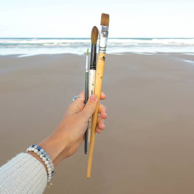 High Tide illustrations paint brushes
