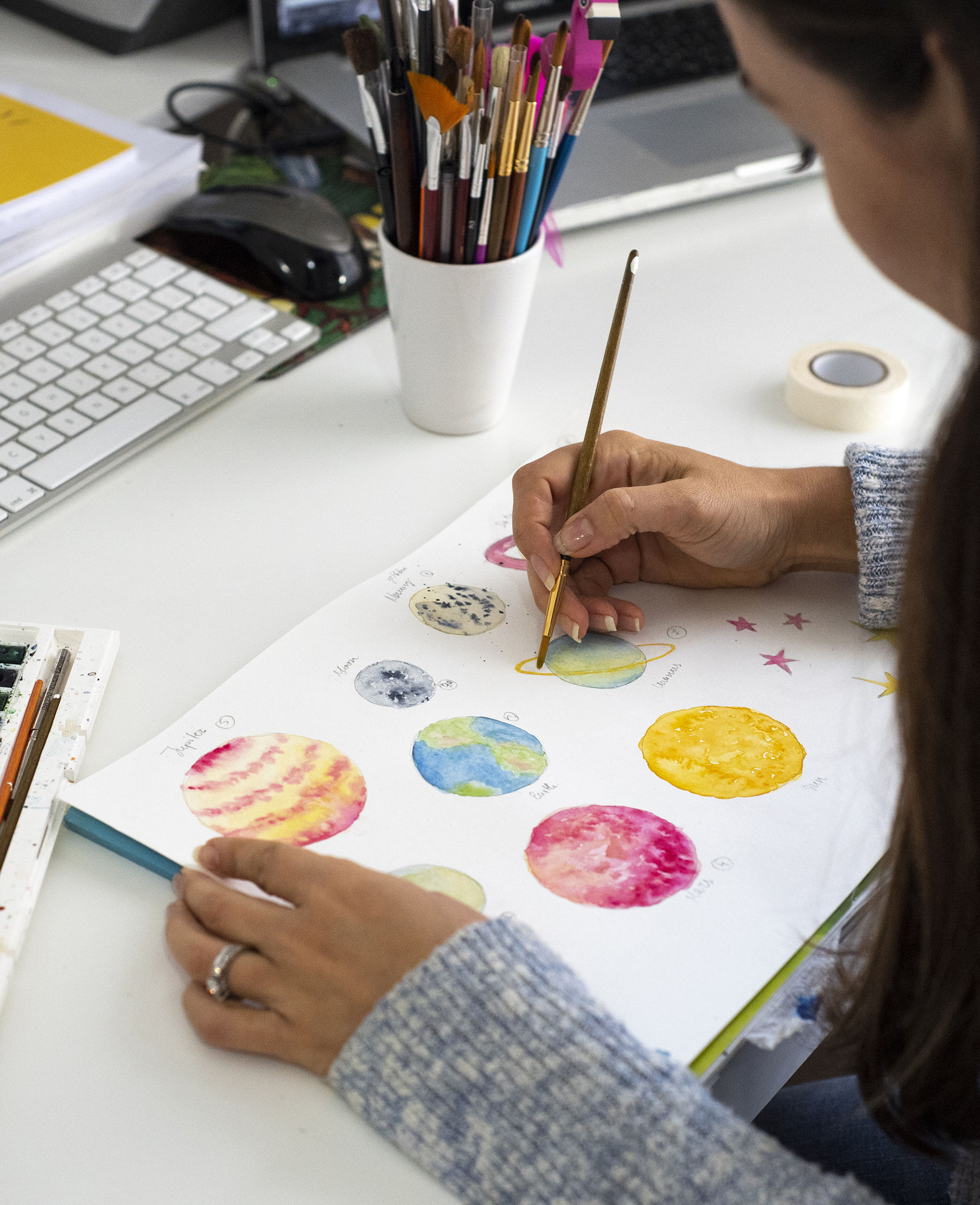 Hand-illustrated artwork