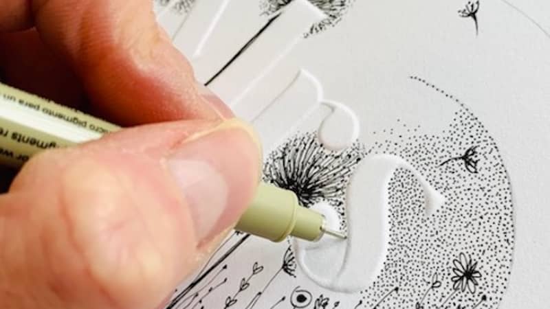 Intricate pen work