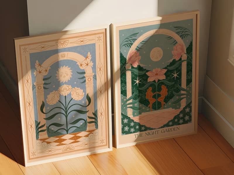 Solar Bloom & Night Garden Prints