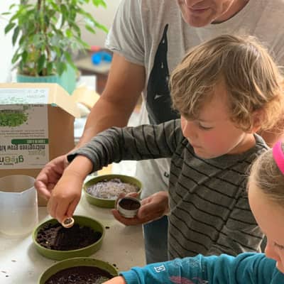Kids planting Seeds
