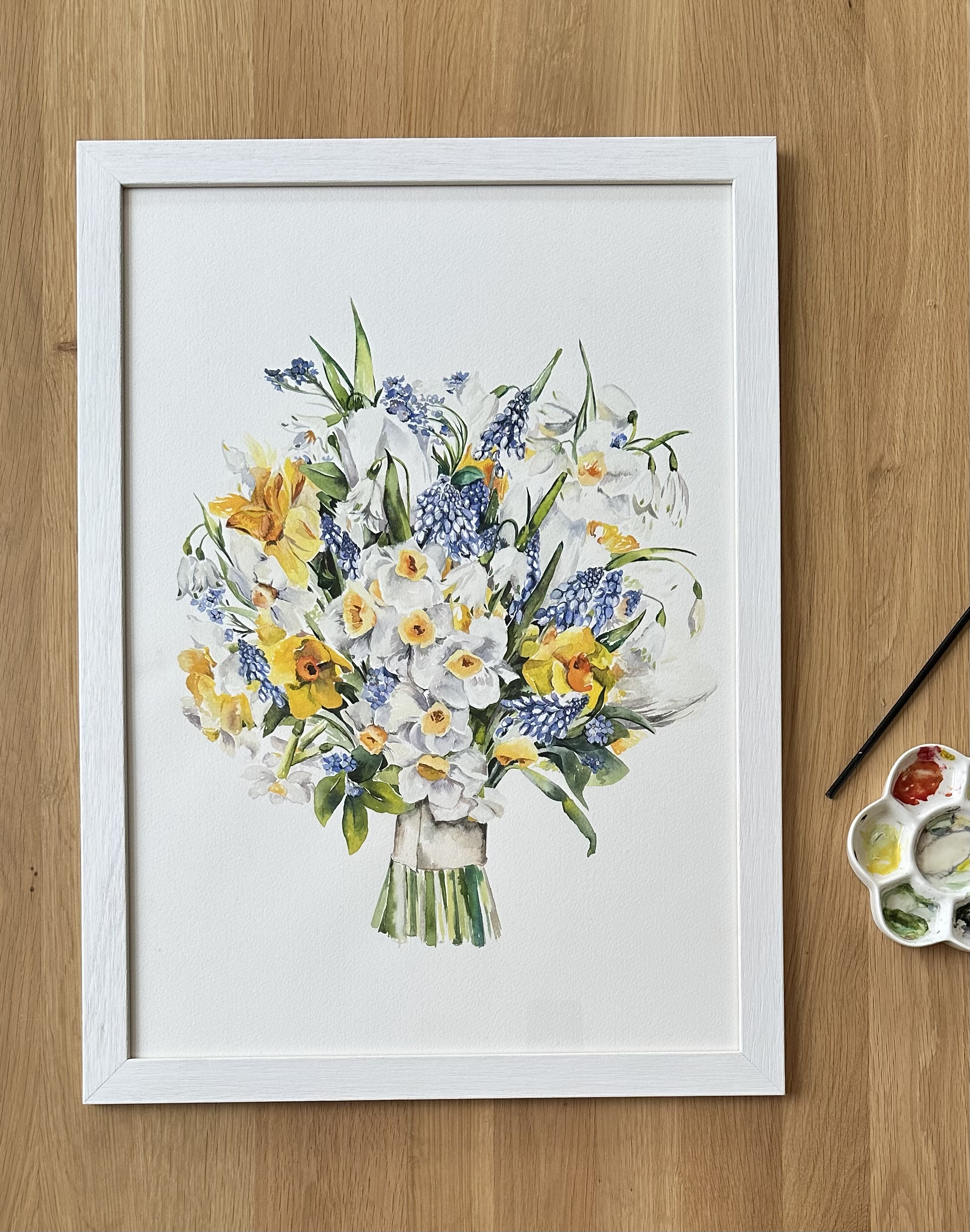 Original Watercolour Painting of wedding bouquet