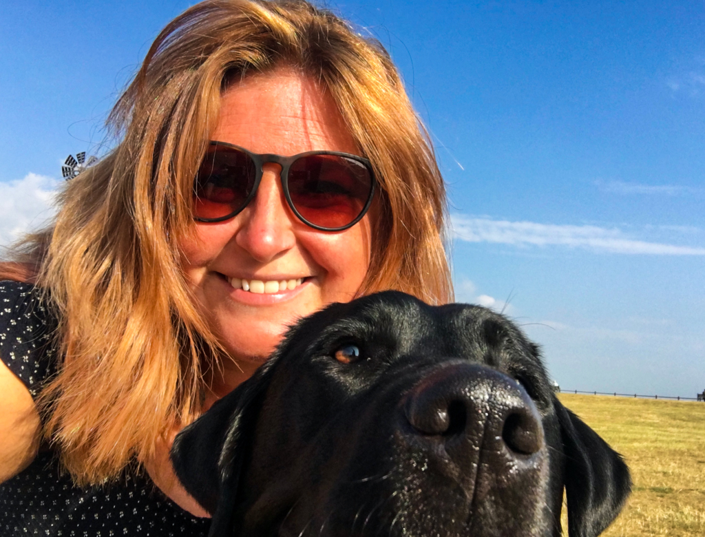 Gemma Connolly with her foster Guide Dog 