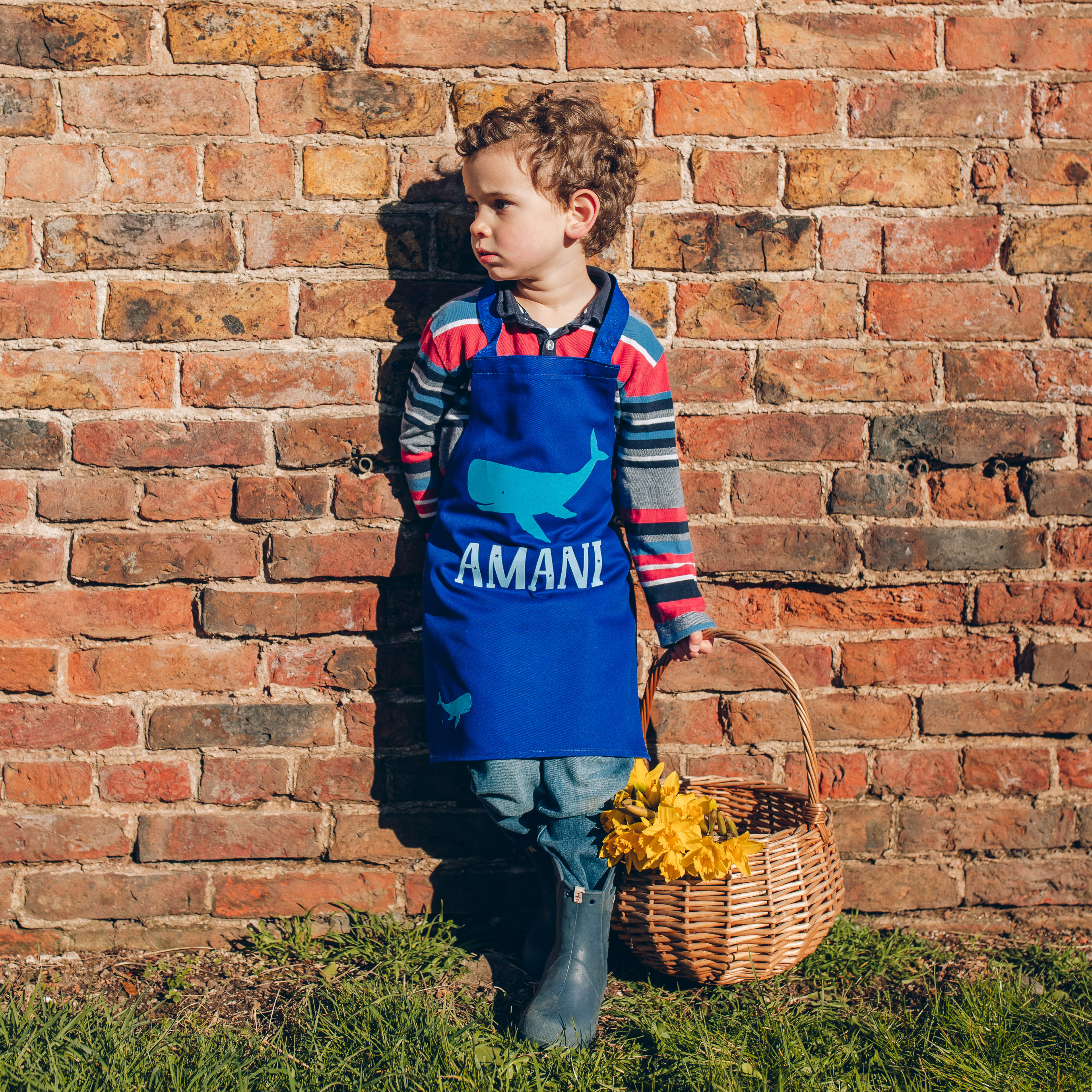 Personalised whale Apron