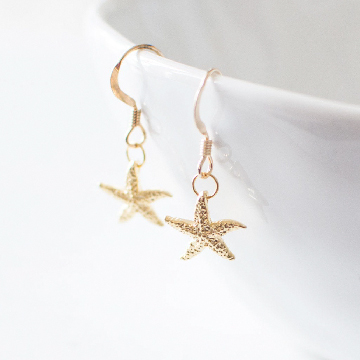 Gold Starfish Earrings