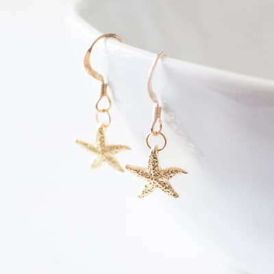 Gold Starfish Earrings