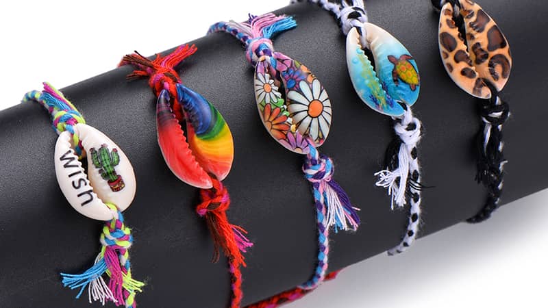 Colourful Cowrie Shell Bracelets