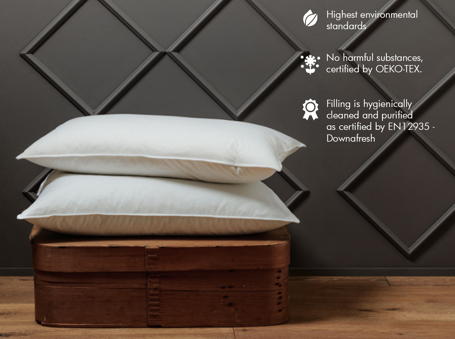 Pillow and certifications