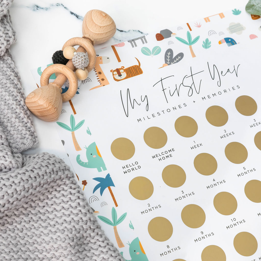 Baby Milestone Scratch Poster