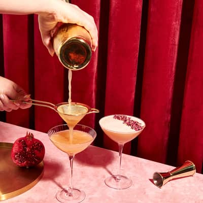 Pomegranate & Rose Whisky Sour