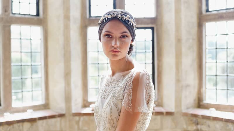 Agnes Walker Silver Acorn Bridal Headpiece