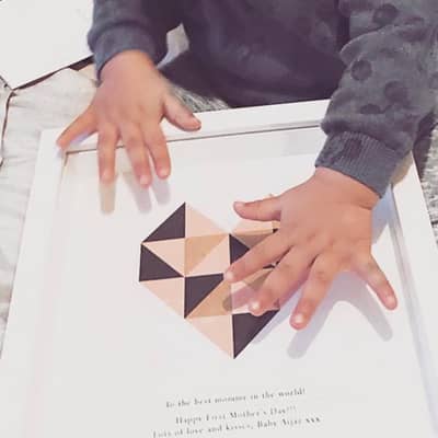 Ditsy Chic Heart Art Print Gift