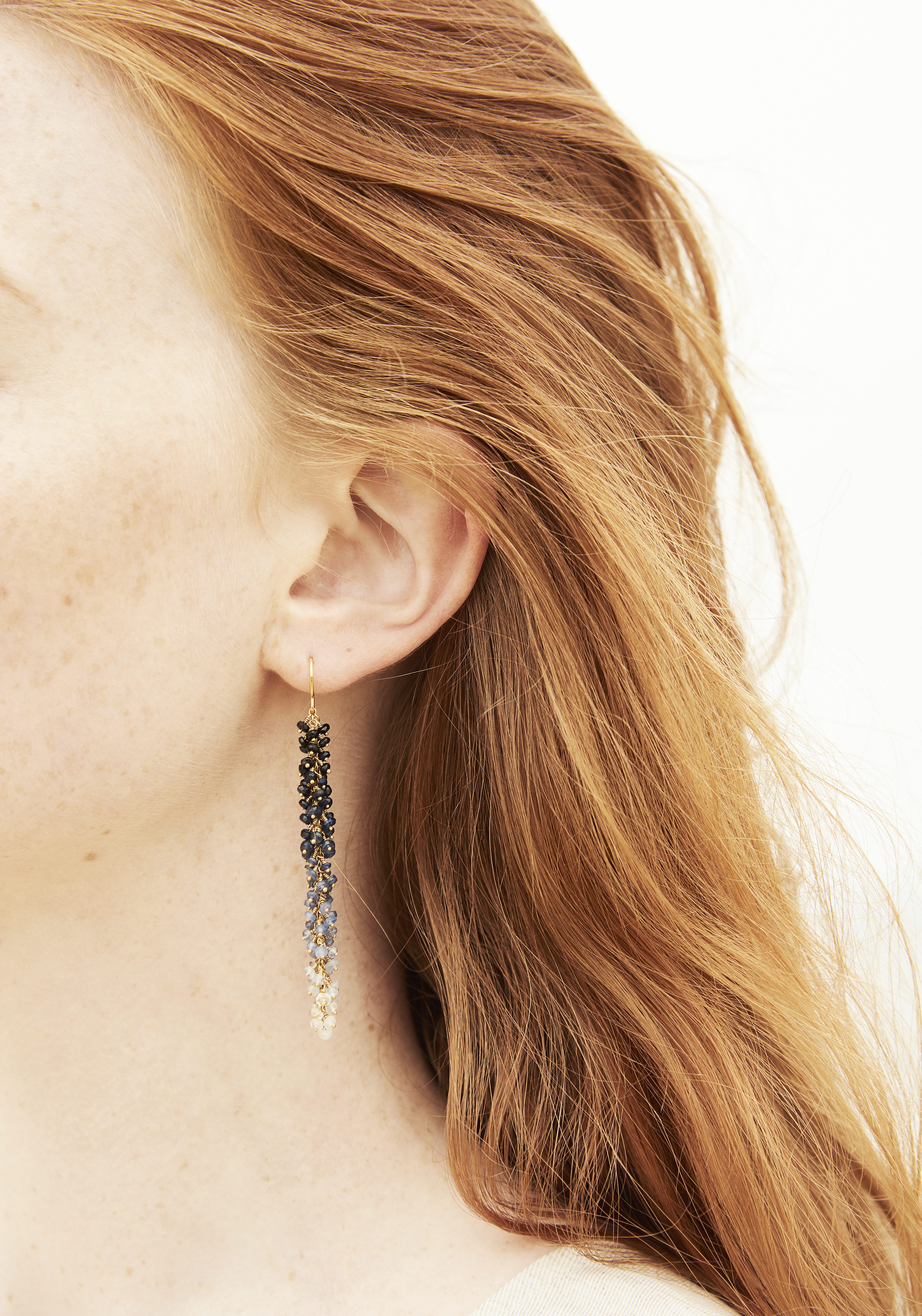 Sapphire Ombre Catkin Earrings