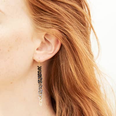 Sapphire Ombre Catkin Earrings