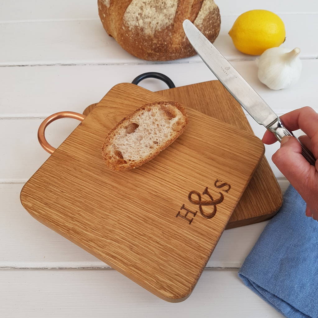 Personalised Oak and Copper Serving Board