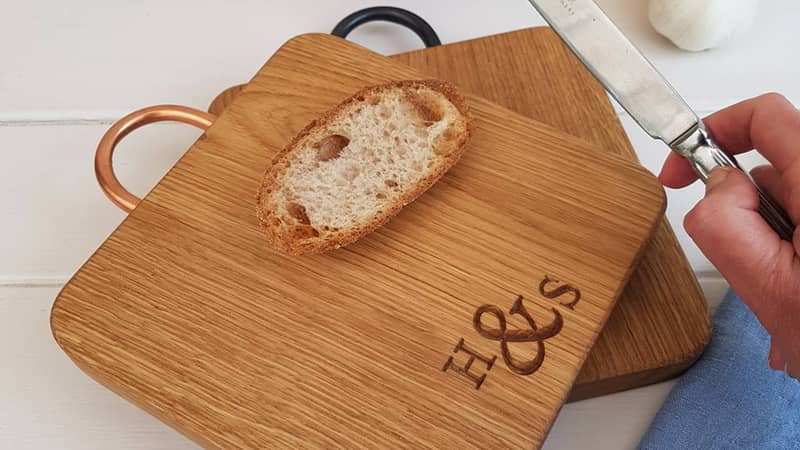 Personalised Oak and Copper Serving Board