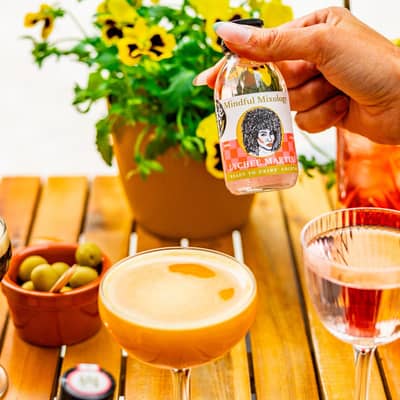 Cocktails being enjoyed in the sun