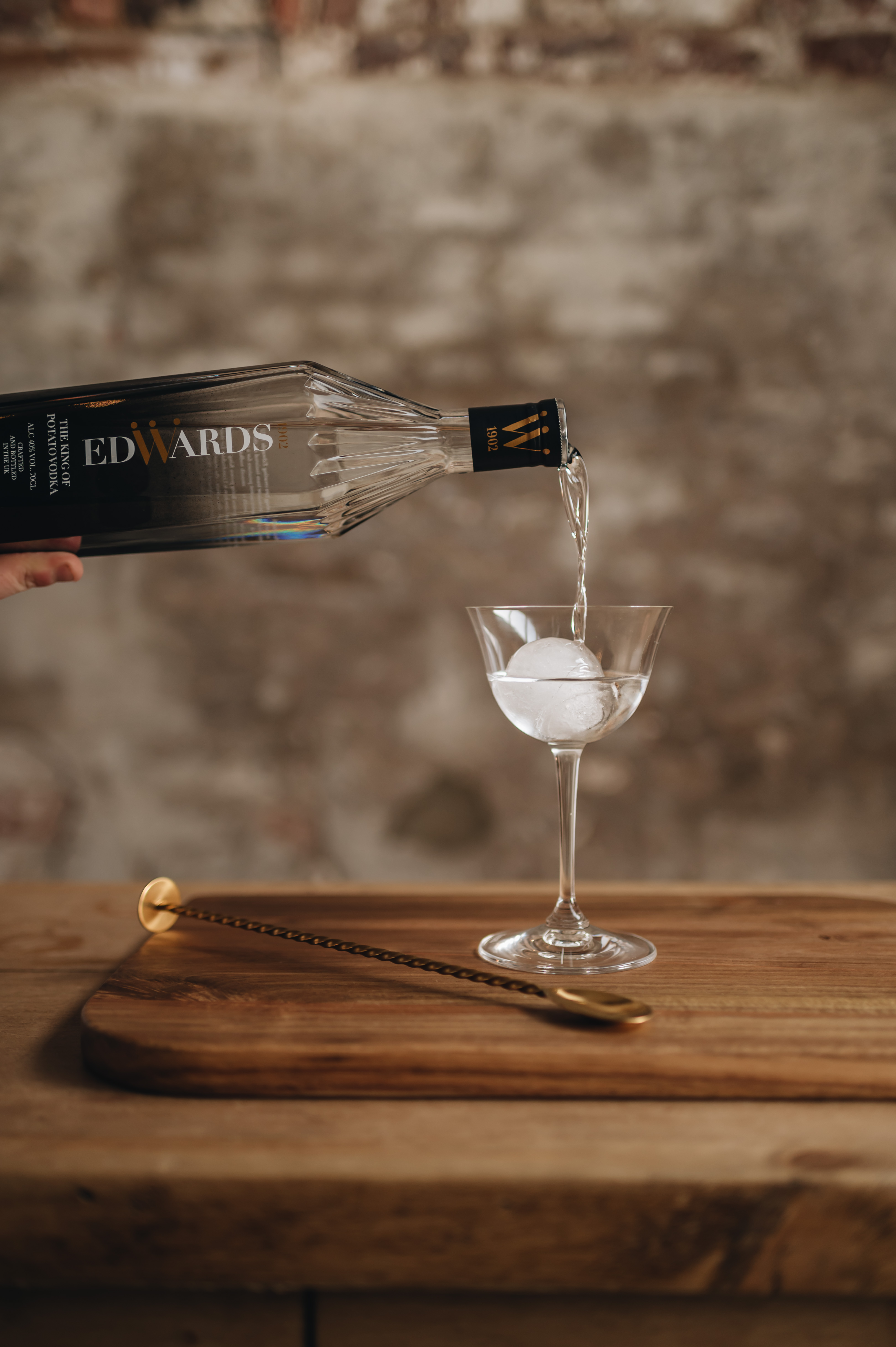 Premium English Potato Vodka.  Vodka Cocktail.  Martini