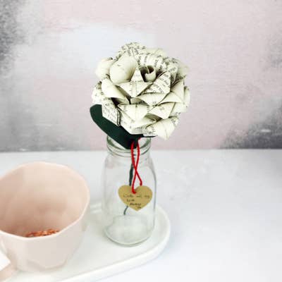 First wedding anniversary paper rose