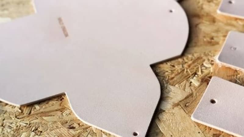 Hand cut leather pieces