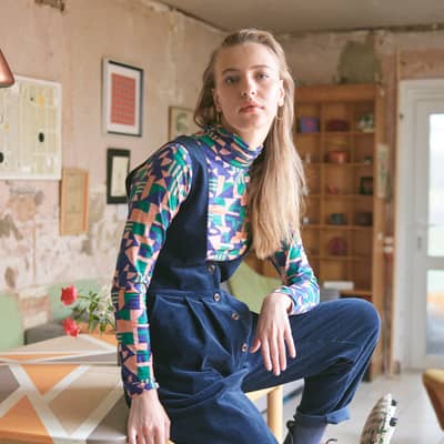 Lowie Sonia Roll Neck and Corduroy Romper