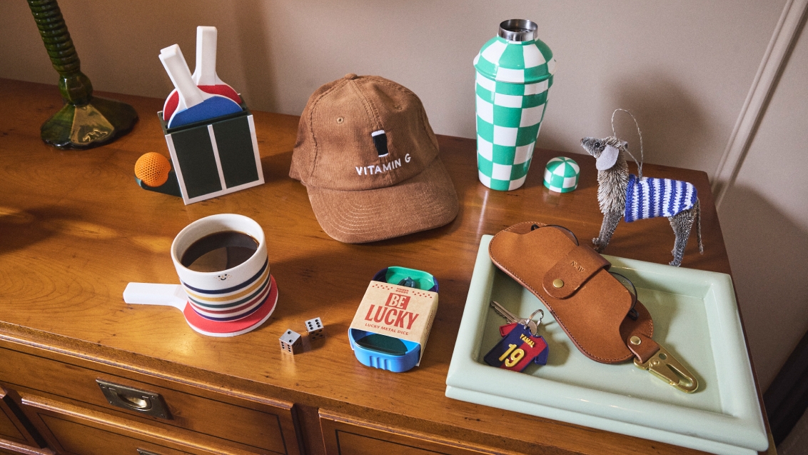 selection of gifts on table 